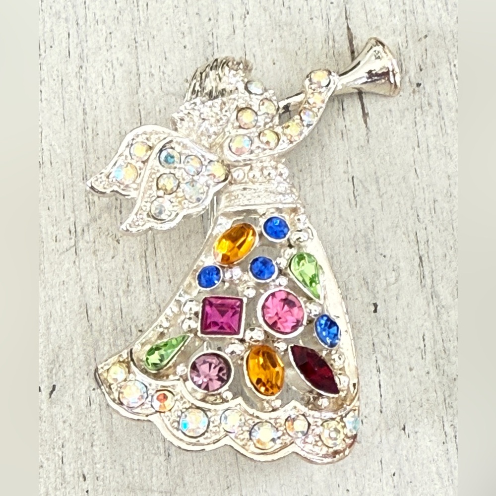 Vintage Christopher Radko Faux Gems Angel